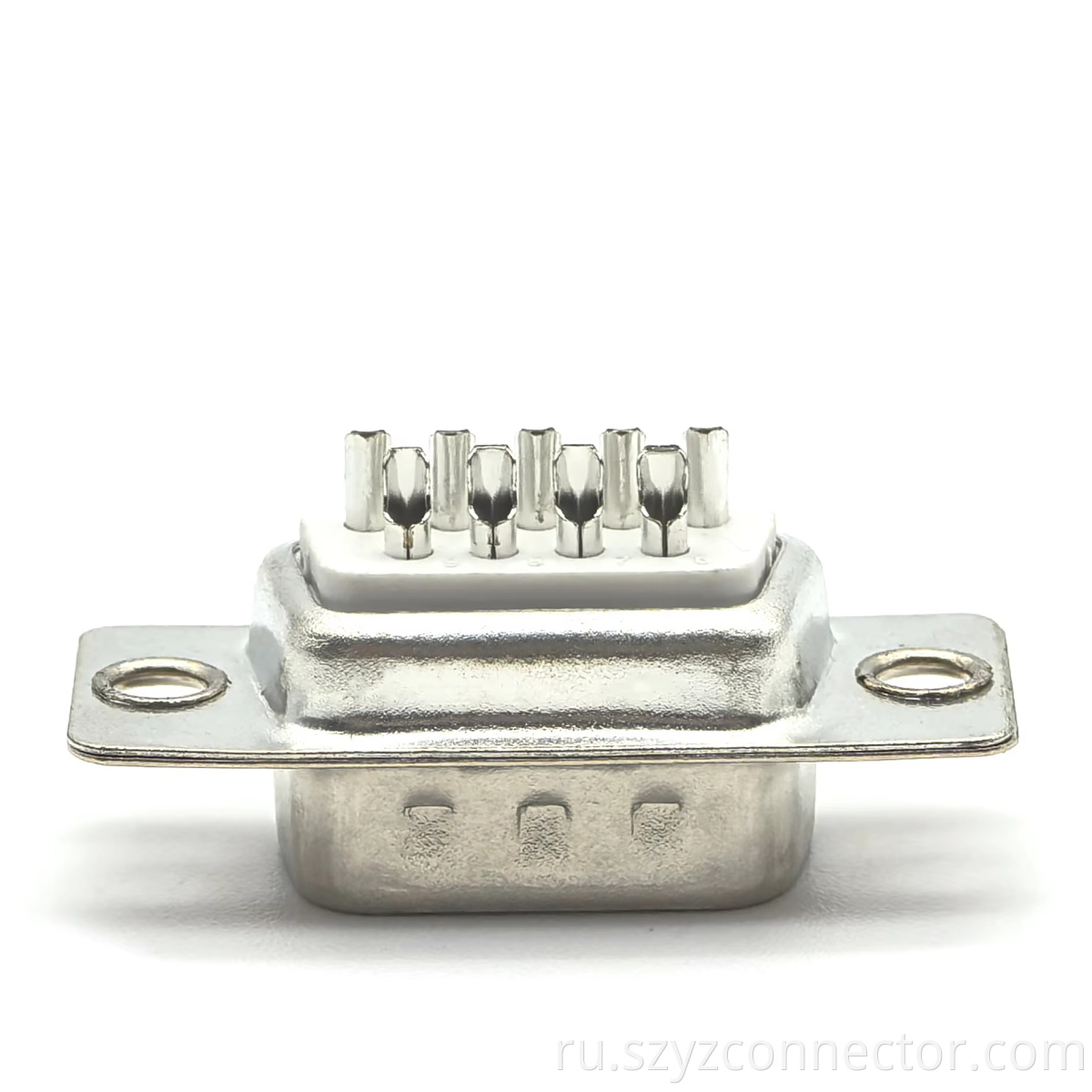 Machine DB 9P Male Solder Type White Plastic Blank Hole D-Sub Connector